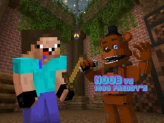 Игра Noob vs 1000 Freddy's онлайн