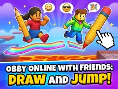Игра Obby online with friends: Draw and Jump! онлайн