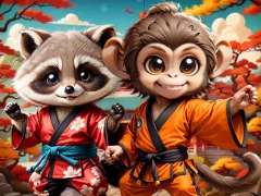 Игра Kung-Fu Little Animals онлайн