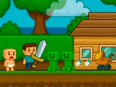 Игра Baby Noob Help! Steve онлайн
