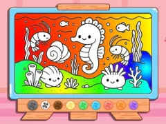 Игра Coloring Book: Kawaii Sea Animals онлайн