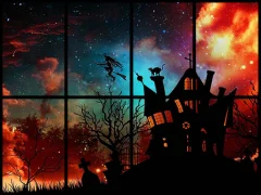 Игра Sliding Halloween Party онлайн