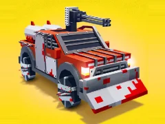 Игра Zombie Derby Blocky Roads онлайн