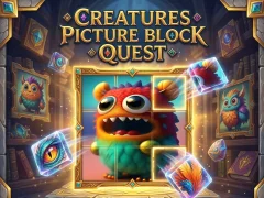Игра Creatures Picture Block Quest онлайн