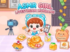 Игра ASMR Girl: Livestream Mukbang онлайн