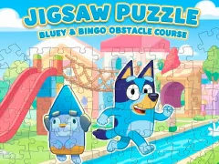 Игра Jigsaw Puzzle: Bluey & Bingo Obstacle Course онлайн