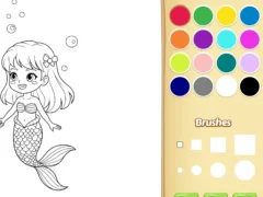 Игра Mermaid Coloring Book For Kids онлайн