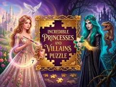Игра Incredible Princesses and Villains Puzzle онлайн