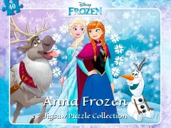 Игра Anna Frozen Jigsaw Puzzle Collection онлайн