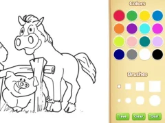 Игра Farm Animals Coloring Book for Kids онлайн