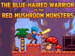 Игра The Blue-Haired Warrior vs the Red Mushroom Monsters онлайн