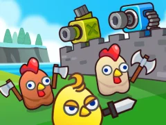 Игра Merge Cannon: Chicken Defense онлайн