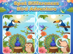 Игра Spot Differences Bird Adventure онлайн