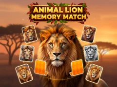 Игра Animal Lion Memory Match онлайн