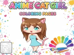 Игра Anime Cat Girl Coloring Pages онлайн