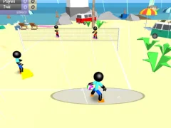 Игра Stickman Beach Volleyball онлайн