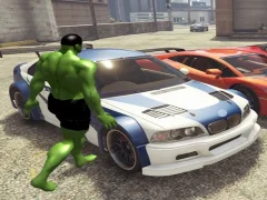 Игра Chained Car vs Hulk онлайн