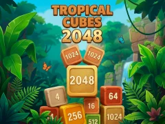 Игра Tropical Cubes 2048 онлайн