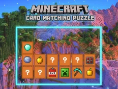 Игра Minecraft Card Matching Puzzle онлайн