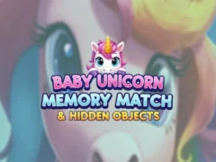 Игра Baby Unicorn Memory Match & Hidden Objects онлайн