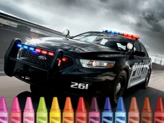 Игра Police Cars Coloring онлайн