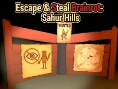 Игра Escape & Steal Brainrot: Sahur Hills онлайн