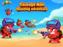 Игра Sausage Man Shooting Adventure онлайн