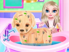 Игра Baby Elsa Puppy Surgery онлайн