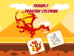 Игра Friendly Dragons Coloring онлайн