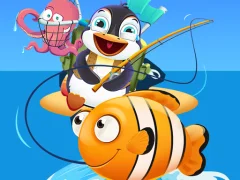 Игра Baby Penguin Fishing онлайн