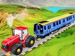 Игра Chain Tractor Train Towing Game 3D онлайн