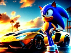 Игра Sonic Run for Lamborghini онлайн