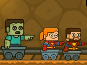 Игра Побег блоковых шахтёров 2 игрока онлайн