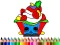 Игра Back To School: Cake Coloring Book онлайн