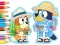 Игра Coloring Book: Bluey Camping онлайн