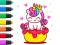 Игра Coloring Book: Unicorn Cupcake онлайн