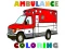Игра Ambulance Trucks Coloring Pages онлайн