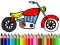 Игра Back To School: Motorbike Coloring онлайн