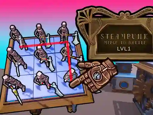 Игра Steampunk Merge To Battle онлайн