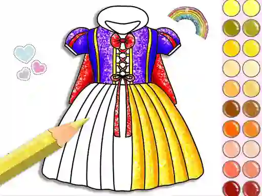 Игра Princess Glitter Coloring онлайн
