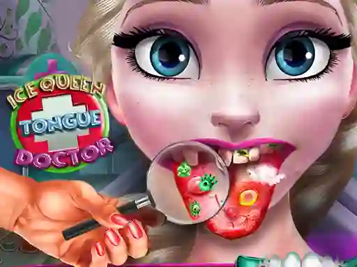Игра Ice Queen Tongue Doctor онлайн