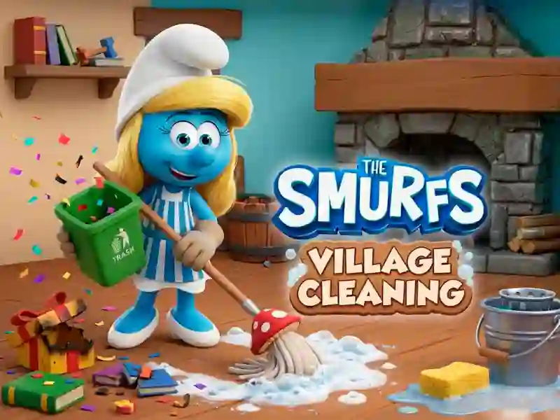 Игра The Smurfs Village Cleaning онлайн
