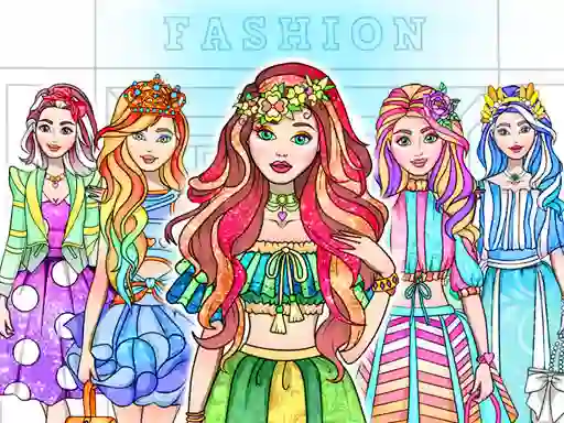 Игра Girl Coloring Dress Up Games онлайн