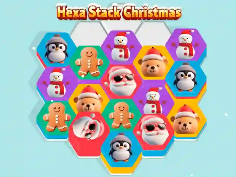 Игра Hexa Stack Christmas онлайн