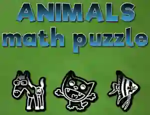 Игра Animals Math Puzzles онлайн