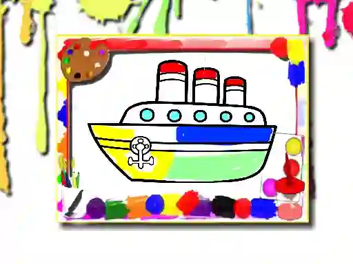 Игра Boats Coloring Book онлайн