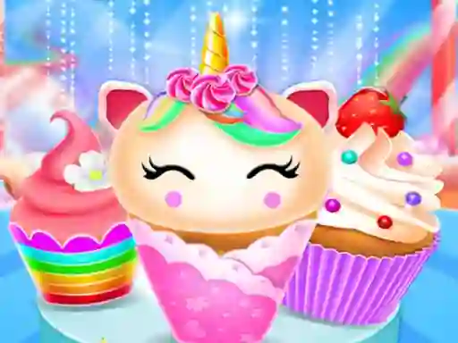 Игра Unicorn Mermaid Cupcake Cooking Design онлайн