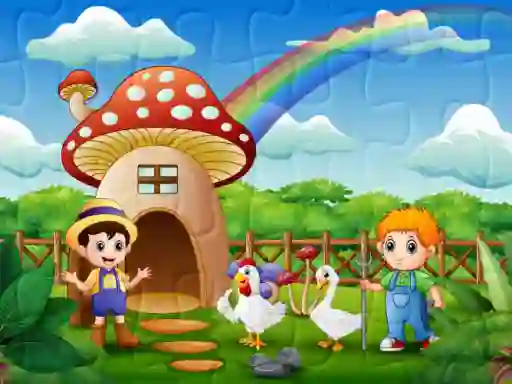 Игра Farm Animal Jigsaw онлайн