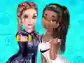 Игра Elsa And Tiana Workout Buddies онлайн