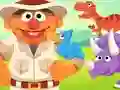 Игра 123 Sesame Street: Ernie's Dinosaur Day Care онлайн